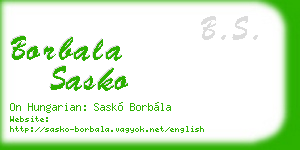 borbala sasko business card