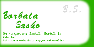borbala sasko business card